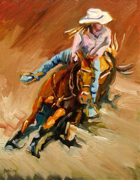 Diane Whitehead Art Out West Not A Painting A Day Barrel Racer