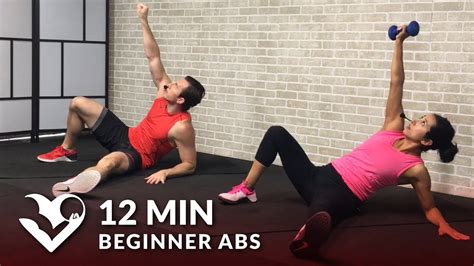 12 Min Beginner Ab Workout For Women And Men Easy Abs Workout For
