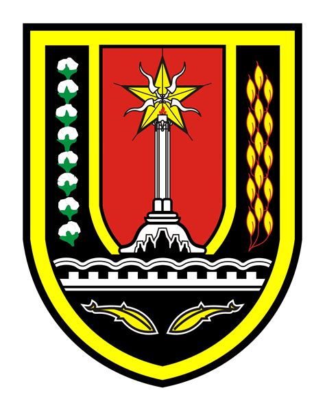 Lambang jawa tengah berbentuk kundi amerta (cupu manik) dengan bentuk dasar segi lima. Logo Kota Semarang (Provinsi Jawa Tengah) Original - Psikolif
