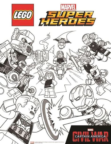 Lego Marvel Lego Avengers Coloring Pages Learning How To Read
