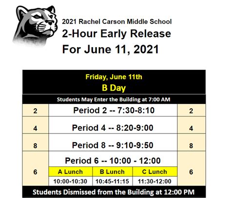 2020 2021 2 Hour Early Release And 2 Hour Delay Bell Schedules Rachel