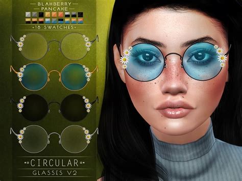 Circular Glasses At Blahberry Pancake Sims 4 Updates