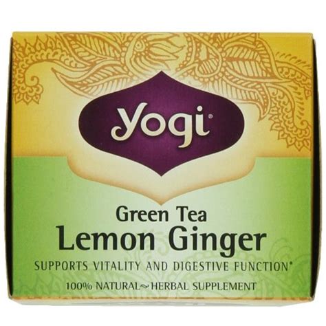 yogi tea organic green tea lemon ginger caffeine 16 tea bags cornerstone for natural