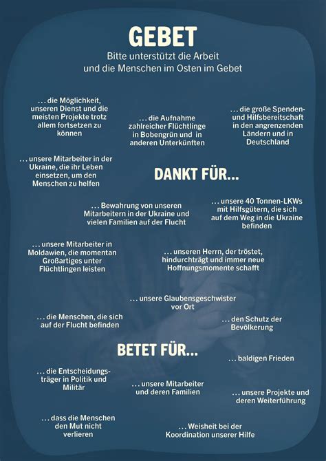 Menschen brauchen Gebet – Hoffnungsträger Ost