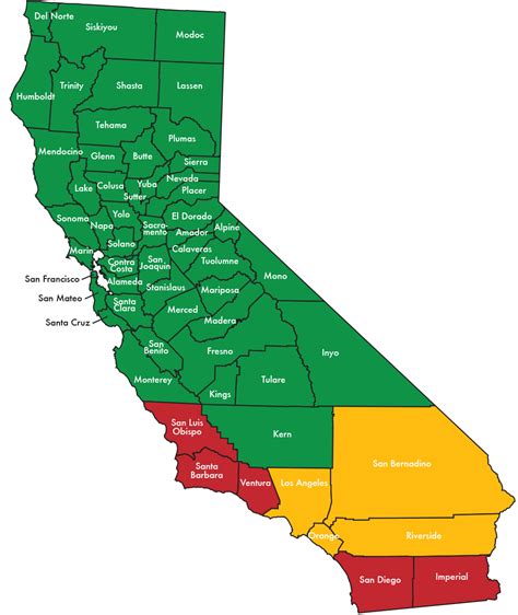 Ca County Map Outline