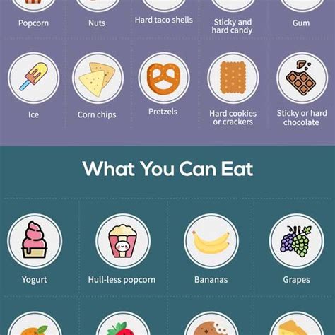 what you can and shouldn t eat with braces [infographic] best infographics