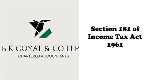 Section 181 Of Income Tax Act 1961