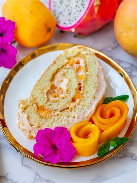Easy Mango Swiss Roll Cake Video Tatyanas Everyday Food
