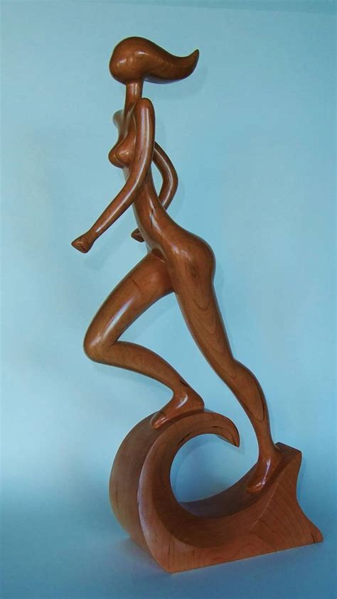 Nude Woman Wood Sculpture Running On Waves Wood Sculpture By Jakob My XXX Hot Girl