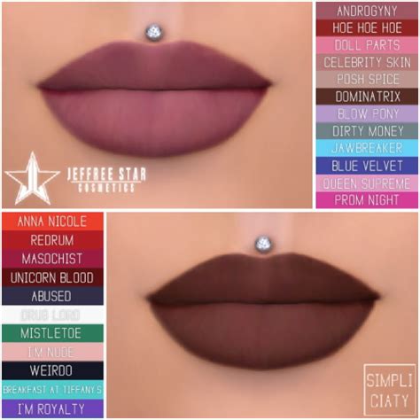 Simpliciaty Jeffree Star Velour Liquid Lipstick • Sims 4 Downloads