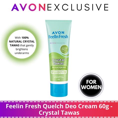 Avon Feelin Fresh Quelch Anti Perspirant Deodorant Cream 60g Crystal