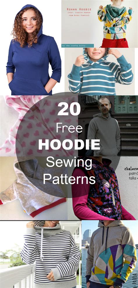 Sewing pattern for people who prefer digital / downloadable patterns. 20 Hoodie Free Printable Sewing Patterns - On the Cutting ...