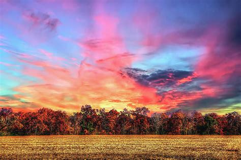 Colorful Autumn Sunset Photograph By William Sturgell