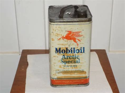 Vintage Mobiloil Arctic Special One Gallon Empty Can 12000 Picclick