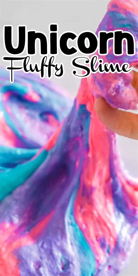 Rainbow Fluffy Unicorn Slime Recipe • The Best Kids Crafts And Activities