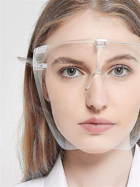 ZUDORA Glasses Full Face Covering Protective Face Shield And Reusable Goggle Shield Facial