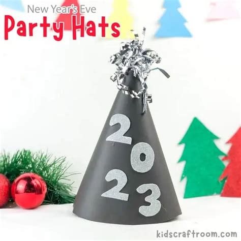 New Years Eve Party Hats Kids Craft Room