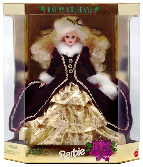 barbie happy holidays barbie doll 1996 special edition blonde mattel toys toywiz