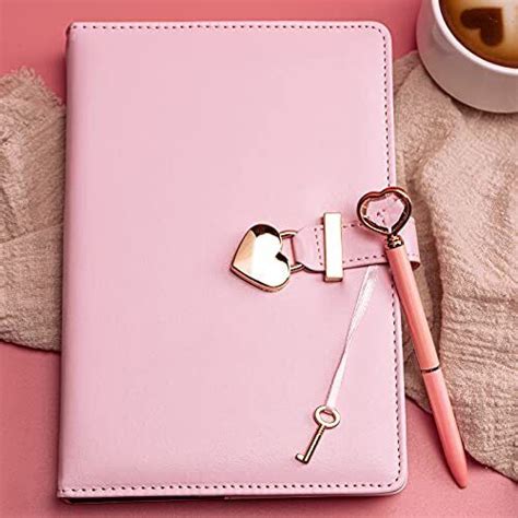 a5 heart shaped lock diary refillable notebook pu leather journal travel ebay