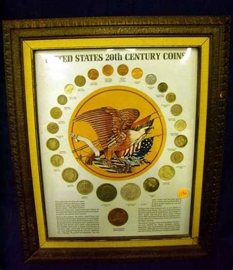 1196 Us 20th Century Coins 25 Pc Framed Coin Set