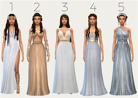 Sims 4 Mods Clothes Sims 4 Clothing Sims 4 Pets Greek Goddess Dress