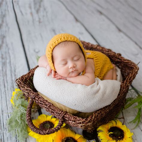 Newborn 4k Wallpaper Crochet Baby Costume Yellow Dress Sleeping Baby