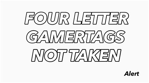 4 Letter Xbox Gamertags Not Taken 2018 Youtube