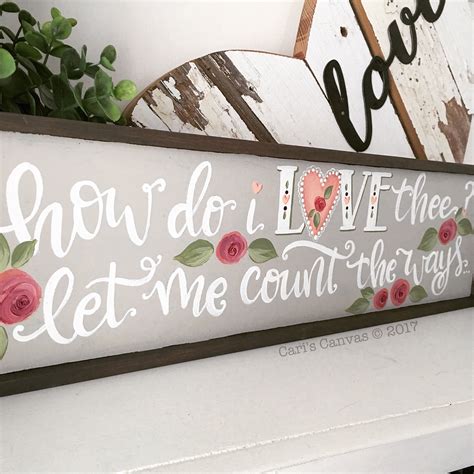 Hand Painted Wood Sign Home Decor Farm House Valentines Country
