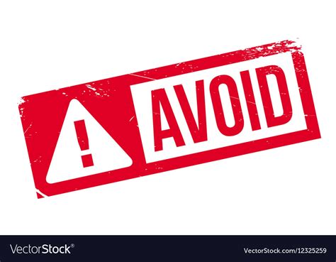 Avoid Rubber Stamp Royalty Free Vector Image Vectorstock