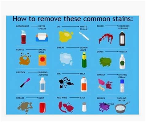 Visual How To Remove Some Common Stains Infographictv Number One