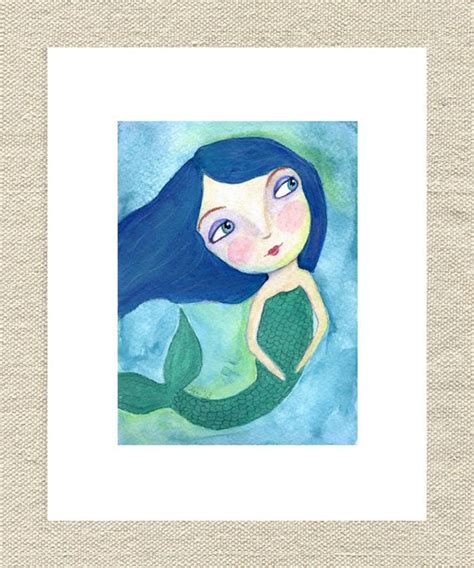 Whimsical Mermaid Print Of An Original Painting