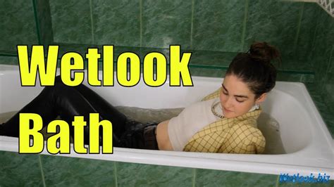 Wetlook Girl In Jeans Wetlook Girl Bathed In A Full Bath Of Water