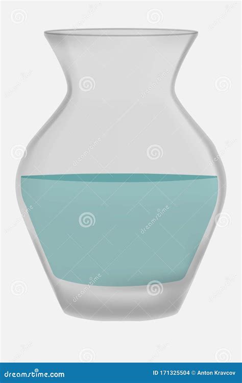 Empty Water Vase Made In A Realistic Style Stock Illustration