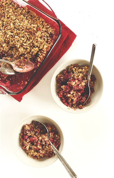Raspberry Rhubarb Crisp Minimalist Baker Recipes