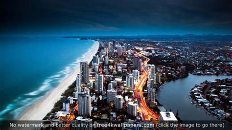 Gold Coast Top View Australia Wallpaper World Wallpaper Beach