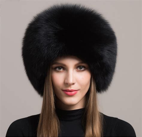 Winter Fashion Russian Fox Fur Princess Hat Real Fox Fur Hat Women Warm
