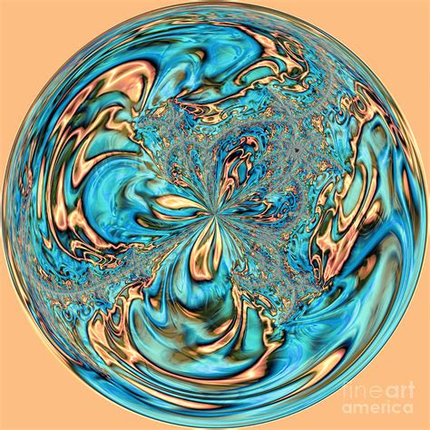 The Best Of Copper And Teal Orb 41 Digital Art By Elisabeth Lucas