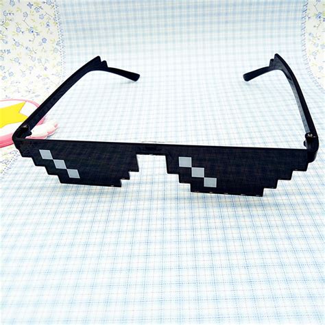 Lovehome Thug Life Glasses 8 Bit Pixel Deal With It Sunglasses Unisex Sunglasses Toy Walmart