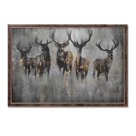 Large Curious Stag Wall Art | Wall Art | HomesDirect365