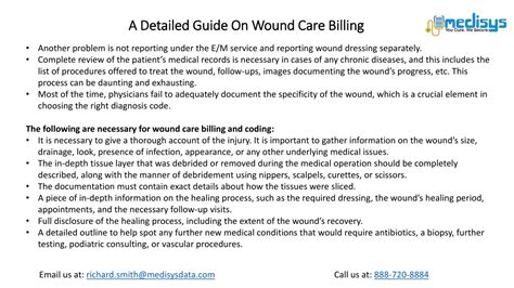 Ppt A Detailed Guide On Wound Care Billing Powerpoint Presentation