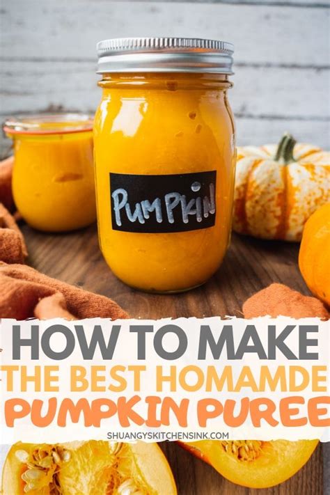 Homemade Pumpkin Puree Step By Step Shuangy S Kitchen Sink Recipe