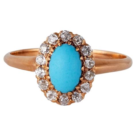 Antique Victorian Turquoise Diamond Gold Ring At 1stDibs Vintage