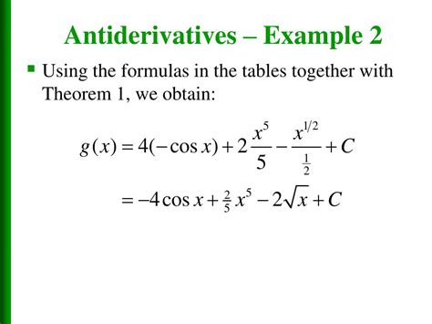 Ppt Section 49 Antiderivatives Powerpoint Presentation Free