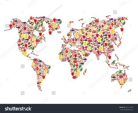 Putting italian cuisine on the map. Food Map Stock Vector 242143750 - Shutterstock