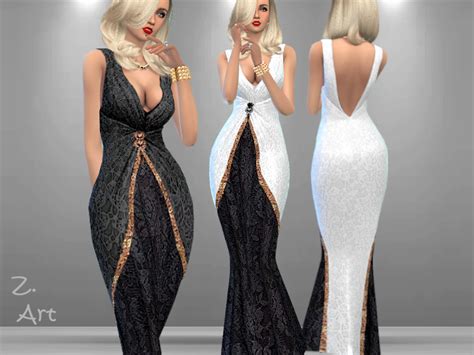 Sims 4 — Luxury 03 Gown By Zuckerschnute20 — An Elegant Evening Dress