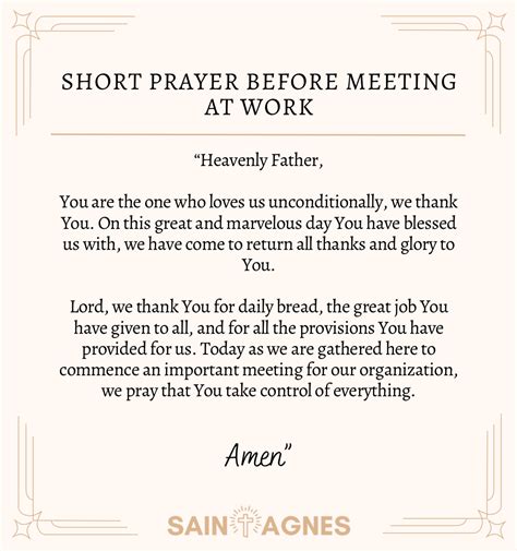 5 Prayers Before Meeting At Work At Meetings