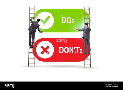 Concept Of Choosing Between The Dos And Donts Stock Photo Alamy