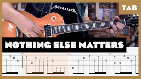 Metallica Nothing Else Matters Guitar Tab Lesson Cover