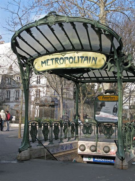 Paris Métropolitain Entrée De La Station Abbesses 5 Arch Hector
