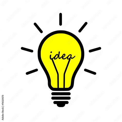 Light Bulb Idea Vector De Stock Adobe Stock